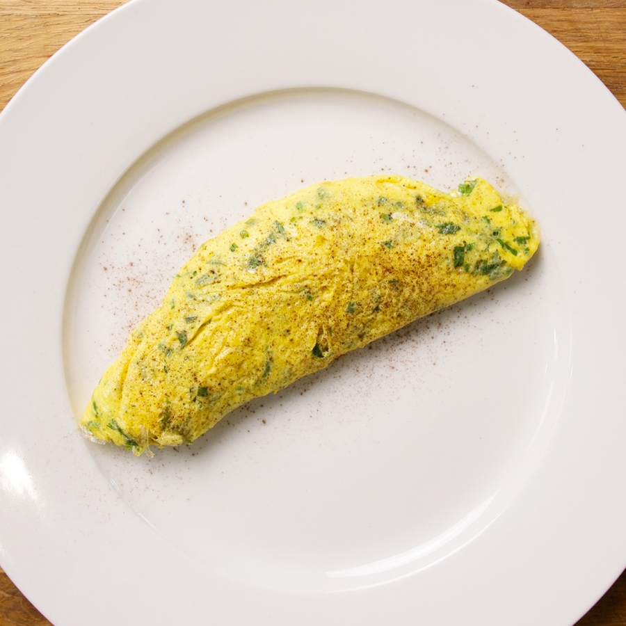 French omelette with truffle dust
