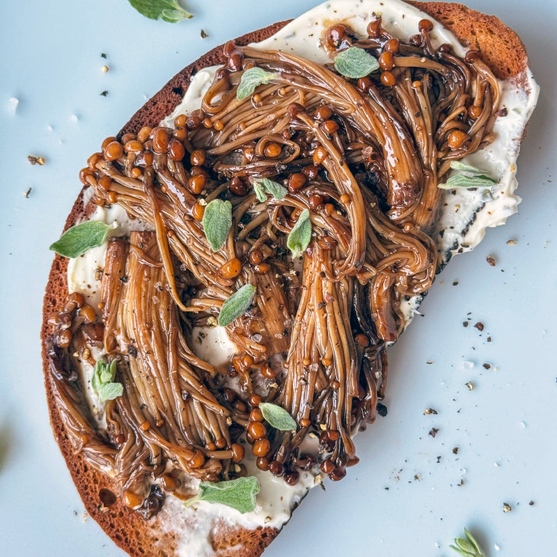 Truffled Enoki Mushroom Toast