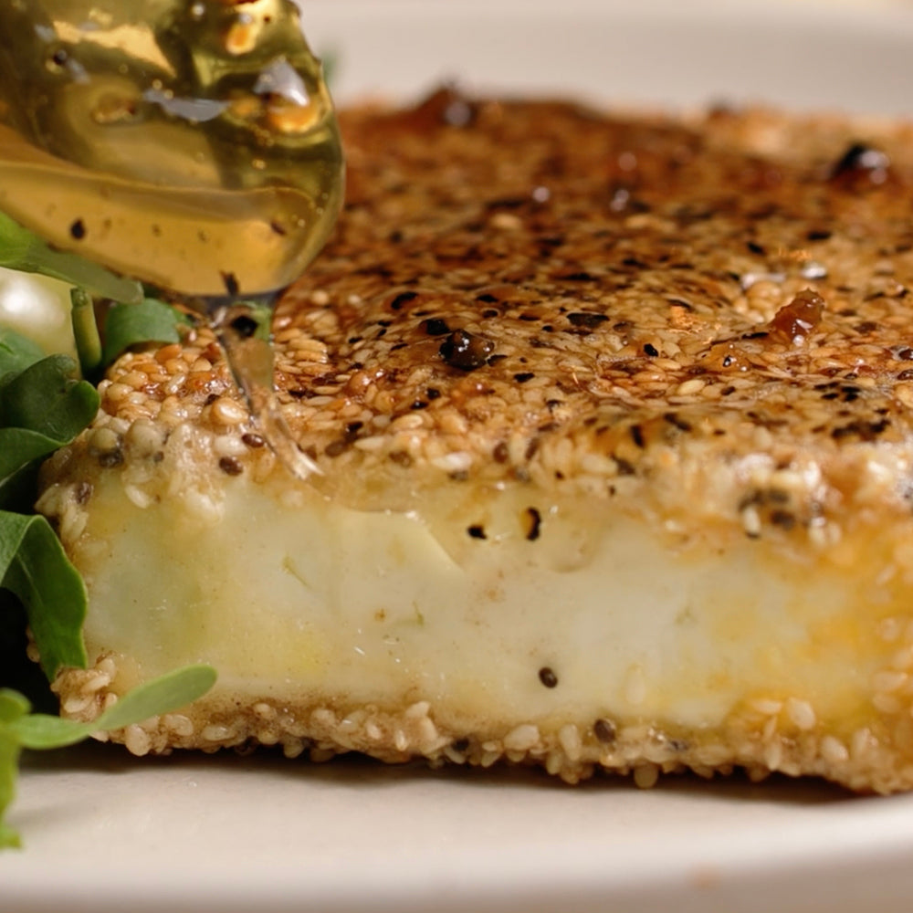 Feta Saganaki with Truffle Honey | Truffle Guys UK