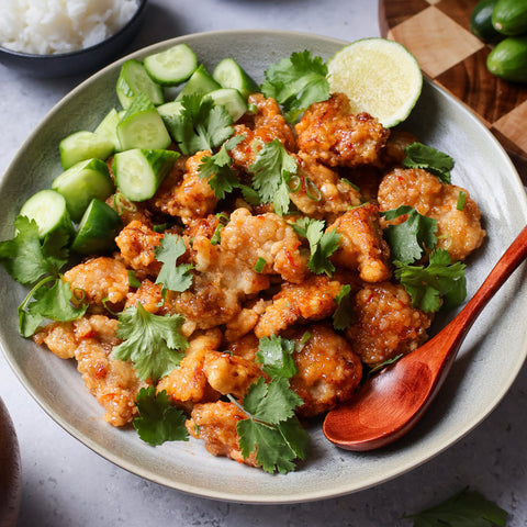 Crispy Chicken with Truffle Bang-Bang Sauce