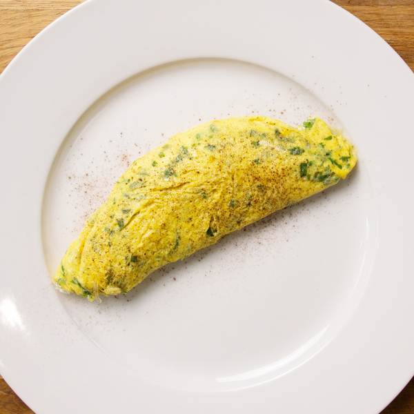 French omelette with truffle dust