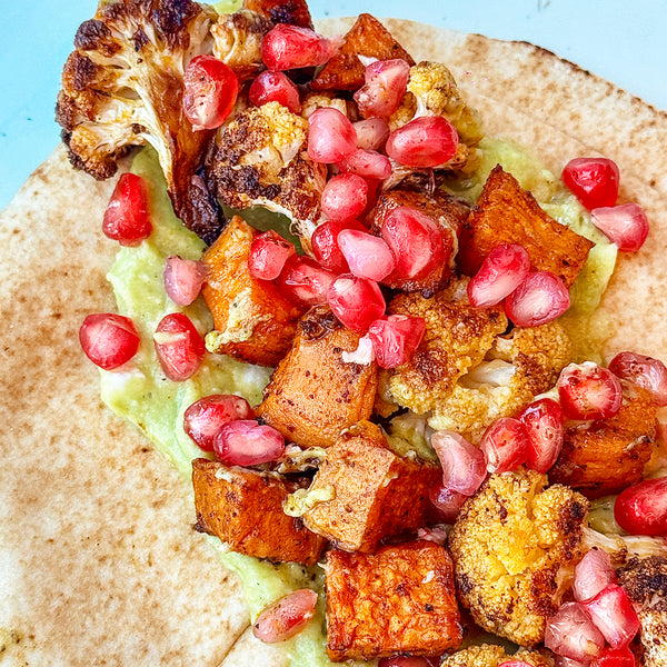 Spiced Roasted Cauliflower & Sweet Potato Truffle Taco