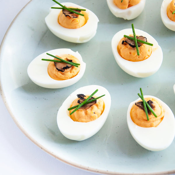 Truffled deviled eggs