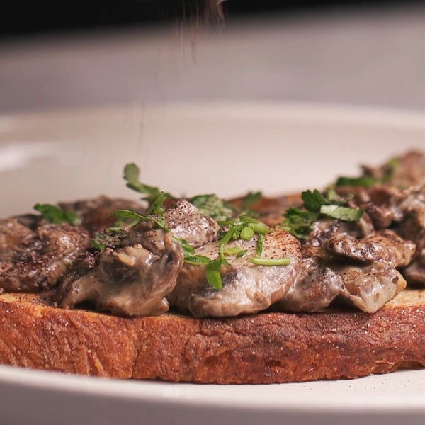 Vegan Friendly Truffled Mushrooms on Toast